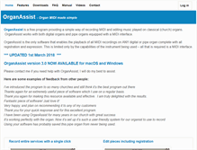 Tablet Screenshot of organassist.com